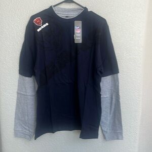 Men’s NFL Reebok Chicago Bears Layered Thermal Look T Tee Shirt NWT size M